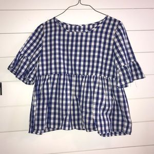 Gingham women’s top size medium